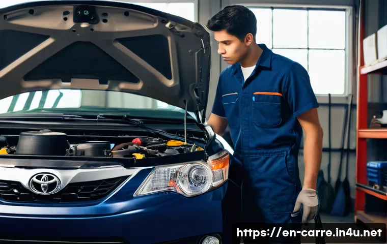 자동차정비 실기시험 연습용 차량 추천 - **Image Prompt 1: The Focused Novice on a Classic Sedan**
A realistic image of a young, male or ...